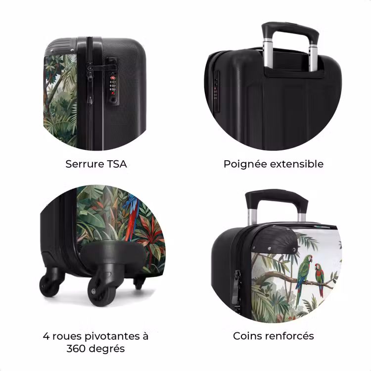 Valise - Oiseau - Jungle - Nature - Mosaïque - Vert — 8