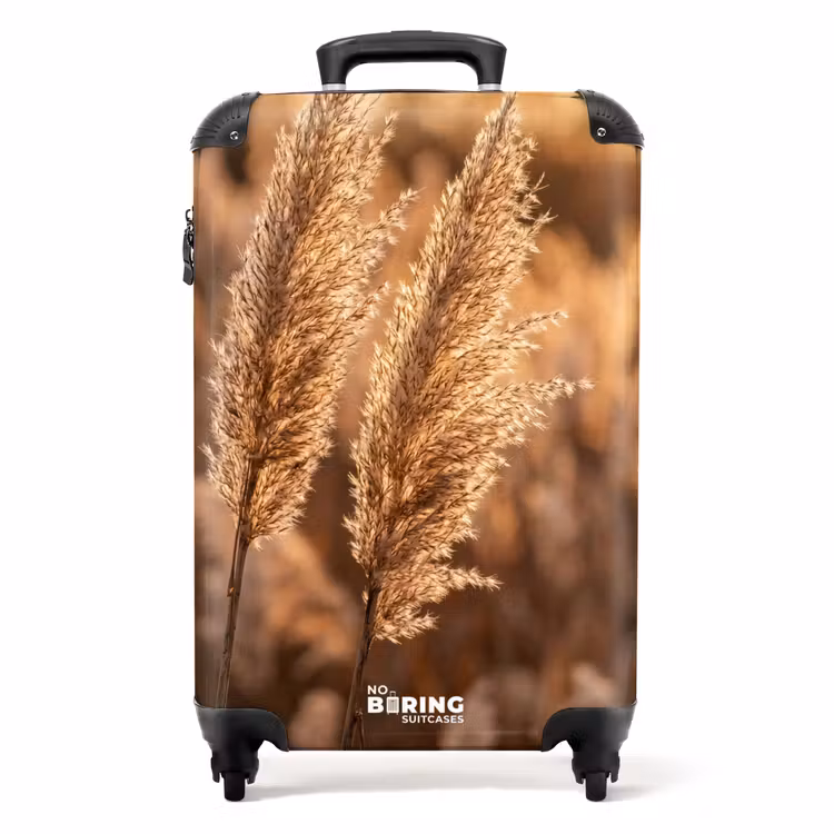 Valise - Panaches de roseaux - Herbe - Coucher de soleil - Or - Serein — 1