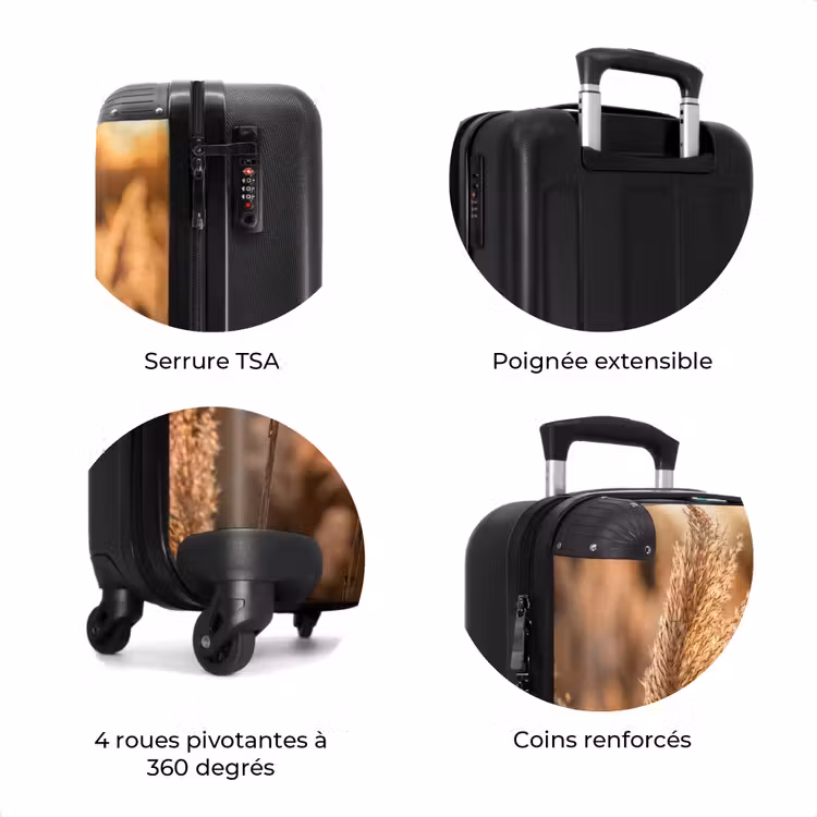 Valise - Panaches de roseaux - Herbe - Coucher de soleil - Or - Serein — 8