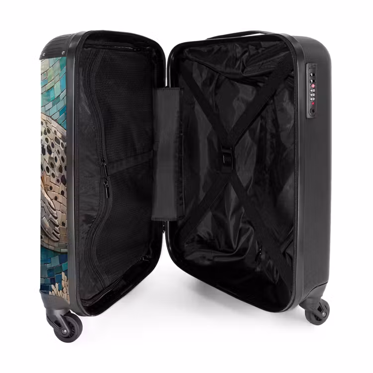 Valise - Phoque - Mosaïque - Sous-marin - Animaux - Bleu — 5
