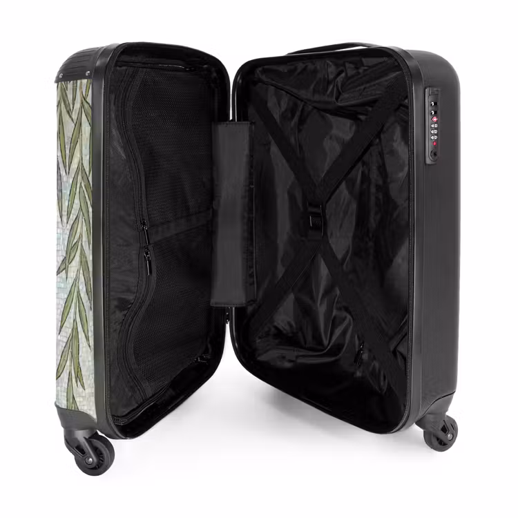 Valise - Plantes - Mosaïque - Motif - Vert - Bleu — 5