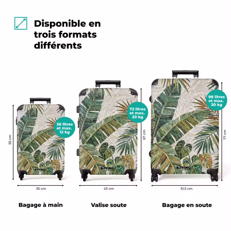 Valise - Plantes - Tropicales - Mosaïque - Nature - Vert — 3
