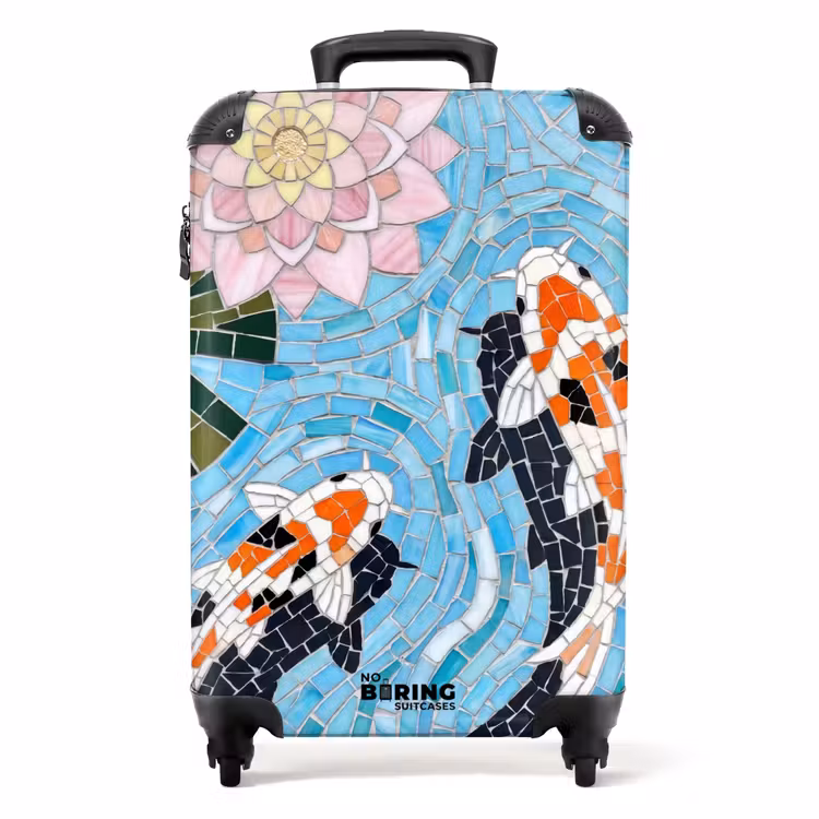 Valise - Poisson - Eau - Nature - Mosaïque - Bleu — 1