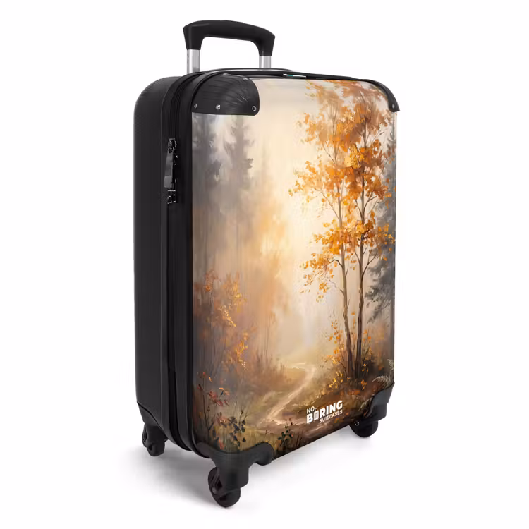 Valise - Sentier forestier - Feuilles d'automne - Nature - Pittoresque - Orange — 2