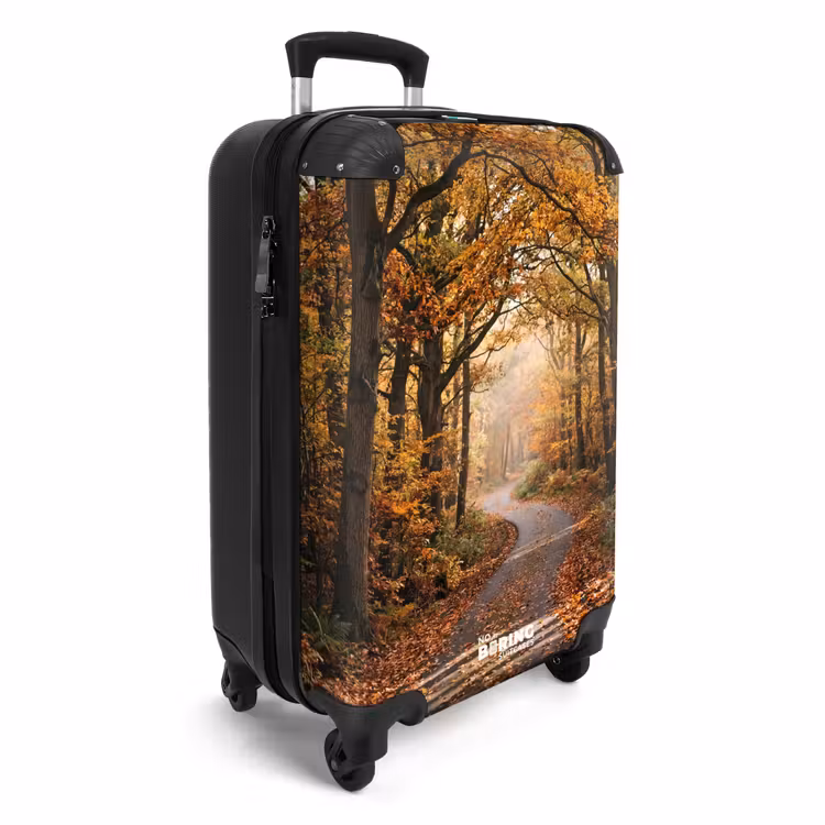 Valise - Sentier forestier - Forêt en automne - Feuilles - Orange - Nostalgique — 2
