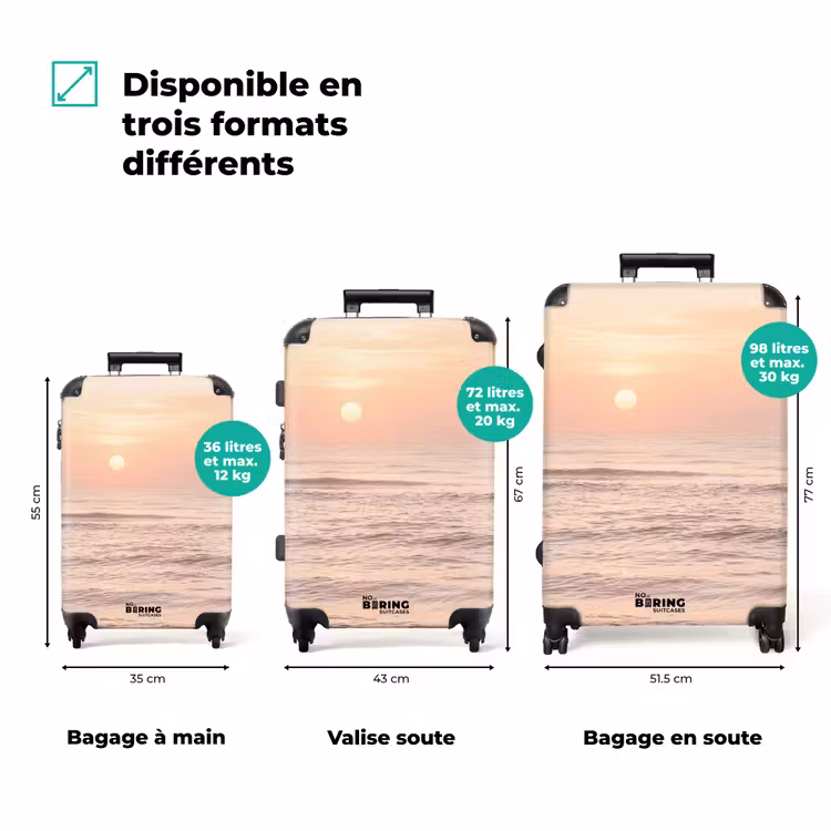 Valise - Soleil - Plage - Rose — 1