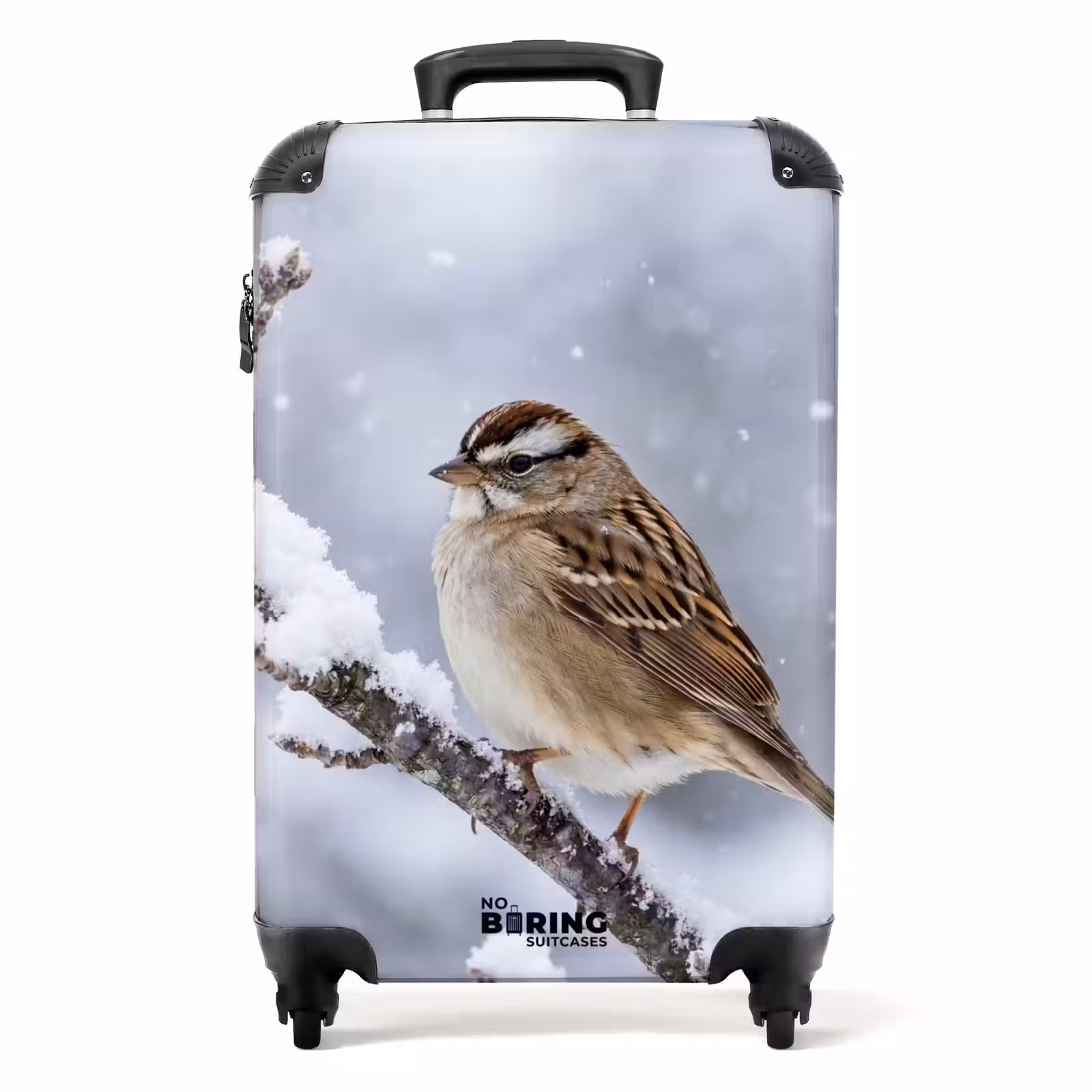 Valise - Oiseau - Branche - Neige - Hiver — 1