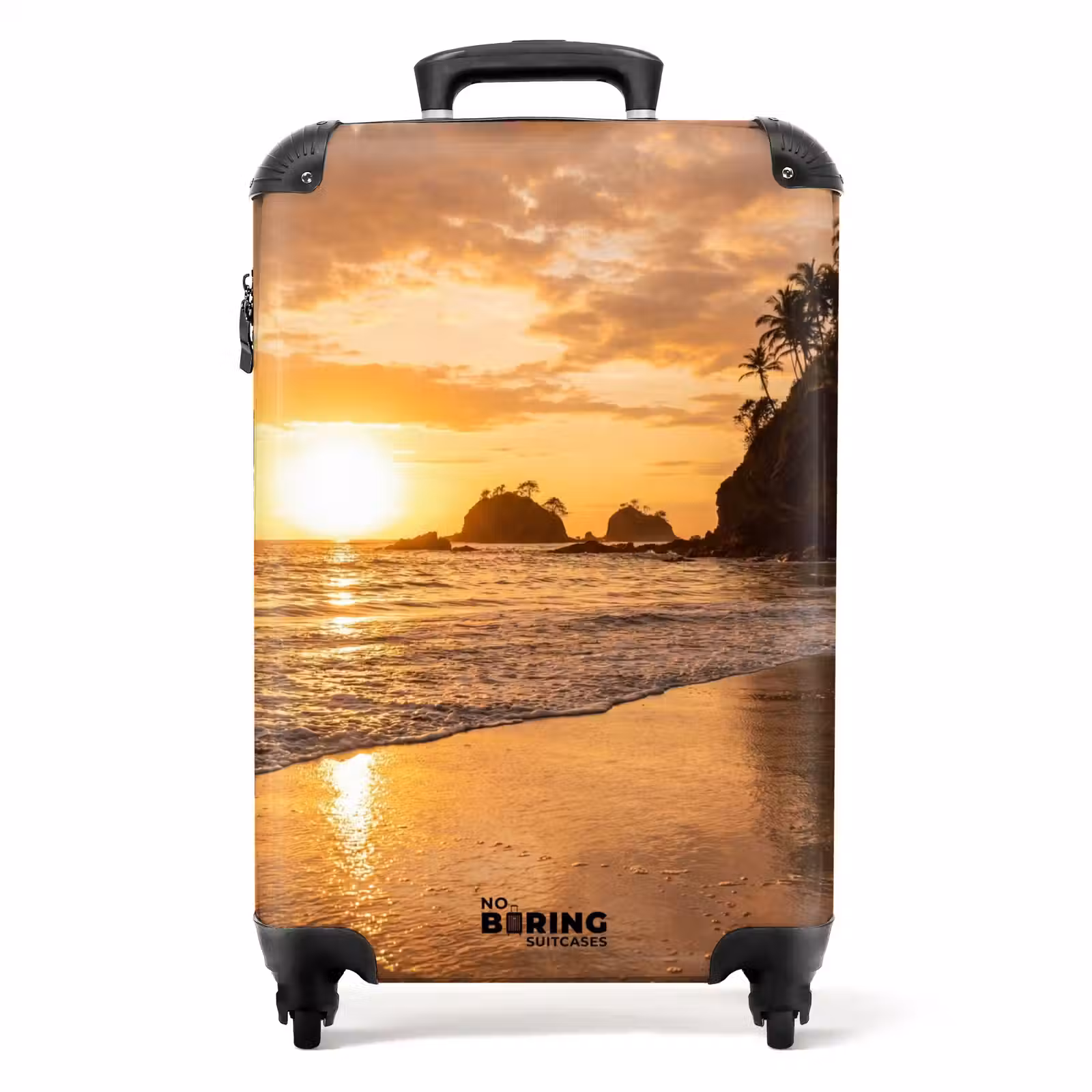 Valise - Plage - Coucher de soleil - Nature - Tropical - Orange — 1