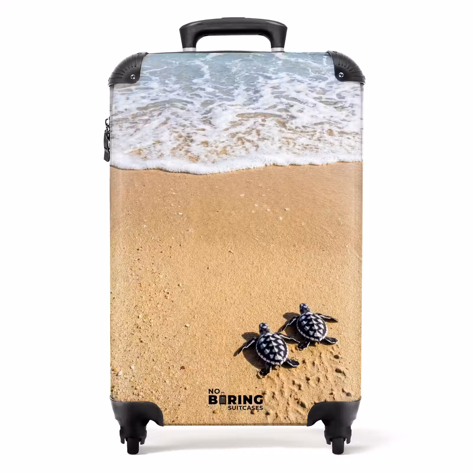 Valise - Tortue - Jeune - Plage - Océan - Bleu — 1