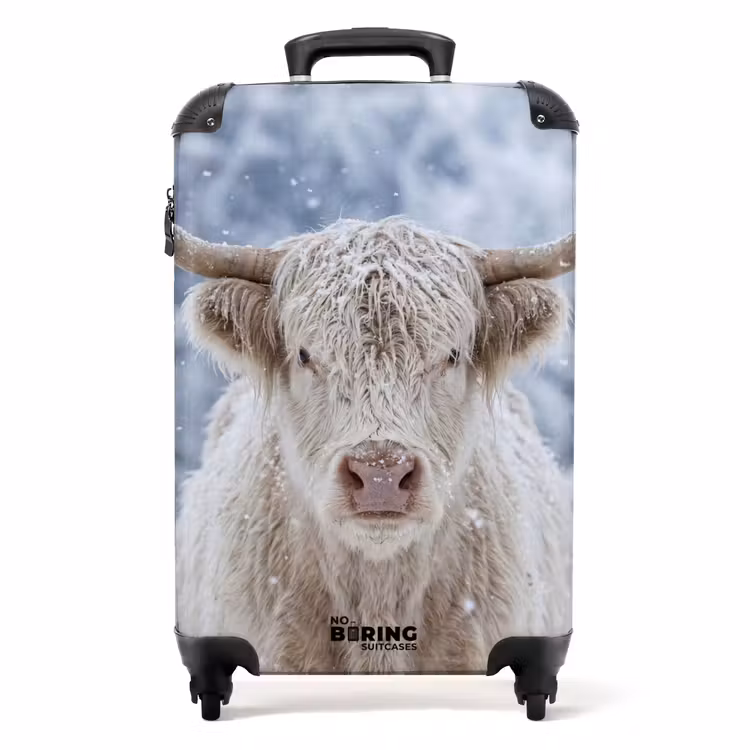 Valise - Highlander écossais - Neige - Montagnes - Hiver — 1