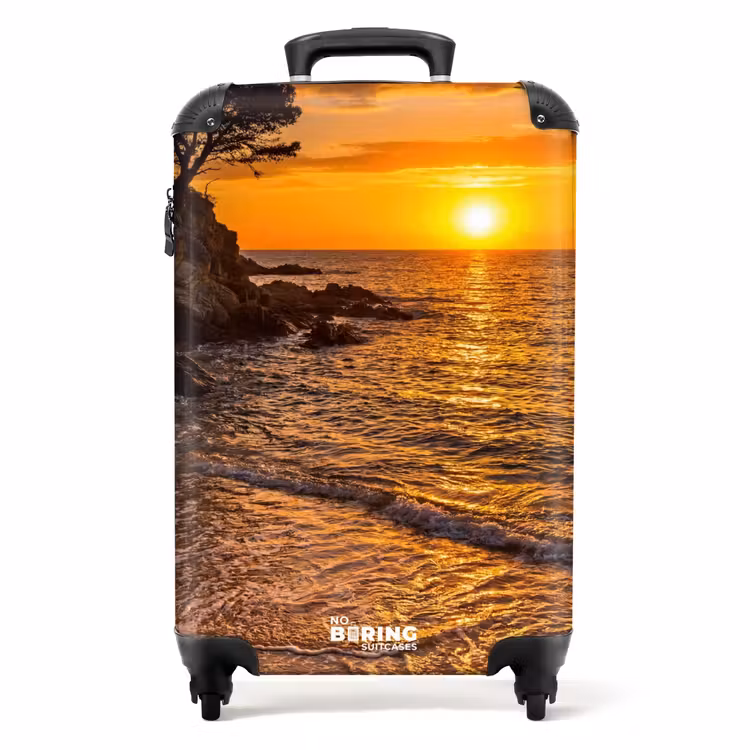 Valise - Mer - Côte - Coucher de soleil - Nature - Orange — 1