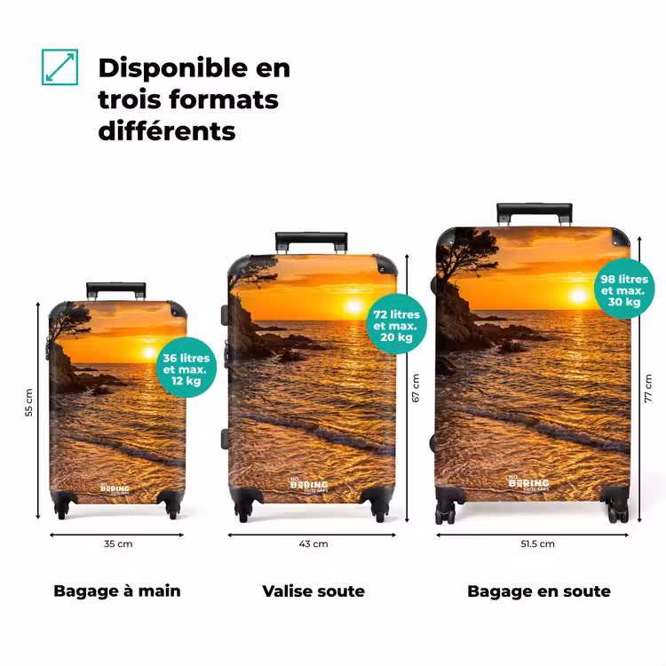 Valise - Mer - Côte - Coucher de soleil - Nature - Orange — 3