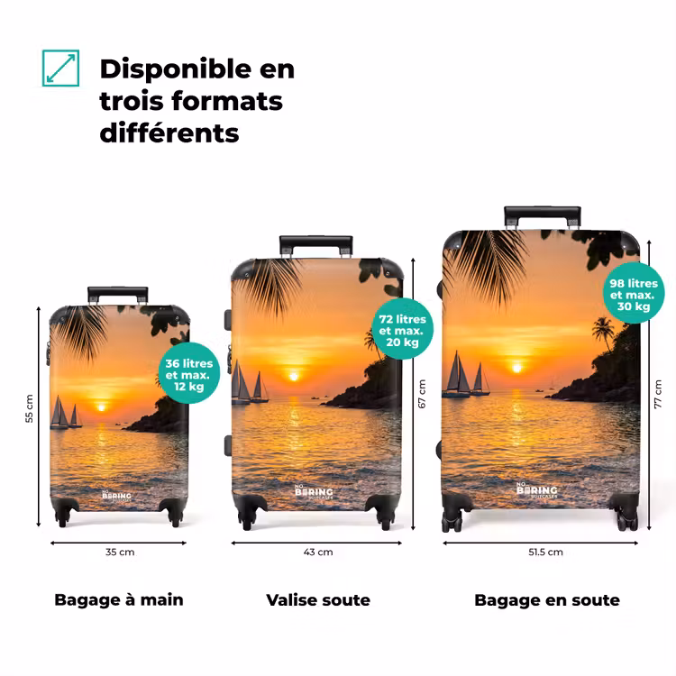 Valise - Mer - Coucher de soleil - Bateau - Nature - Orange — 3