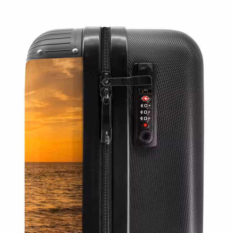 Valise - Mer - Coucher de soleil - Vagues - Côte - Orange — 6