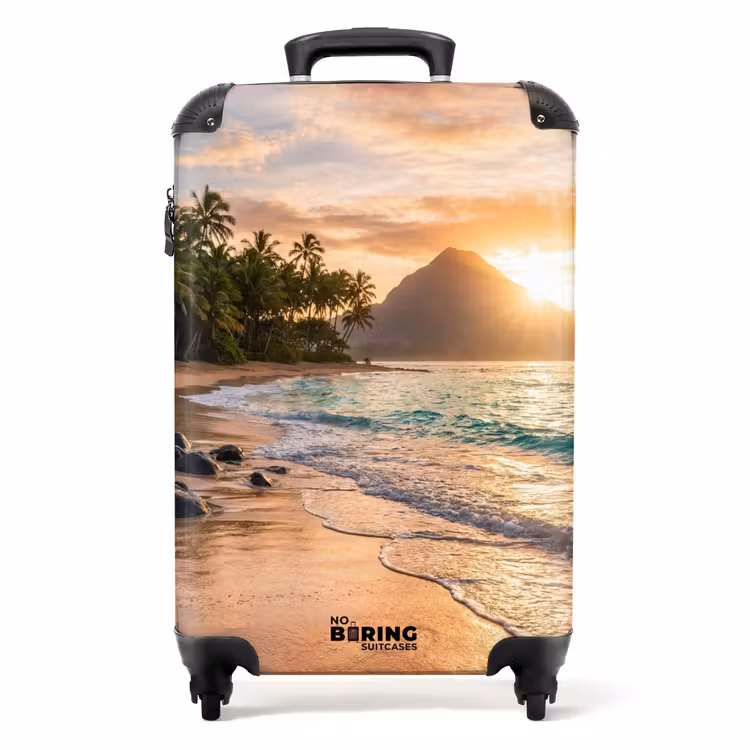 Valise - Mer - Montagne - Paysage - Tropical - Or — 1