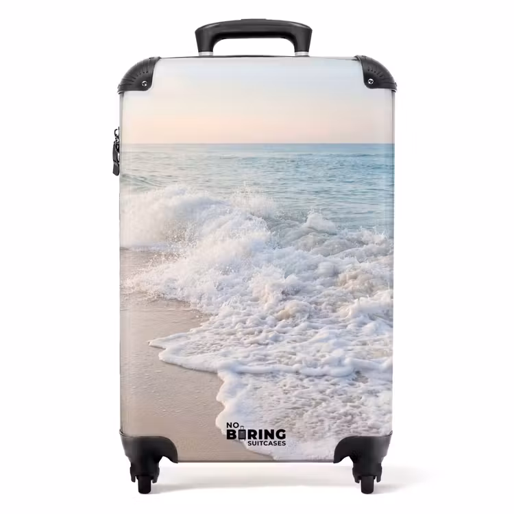 Valise - Mer - Vagues - Plage - Nature - Blanc — 1
