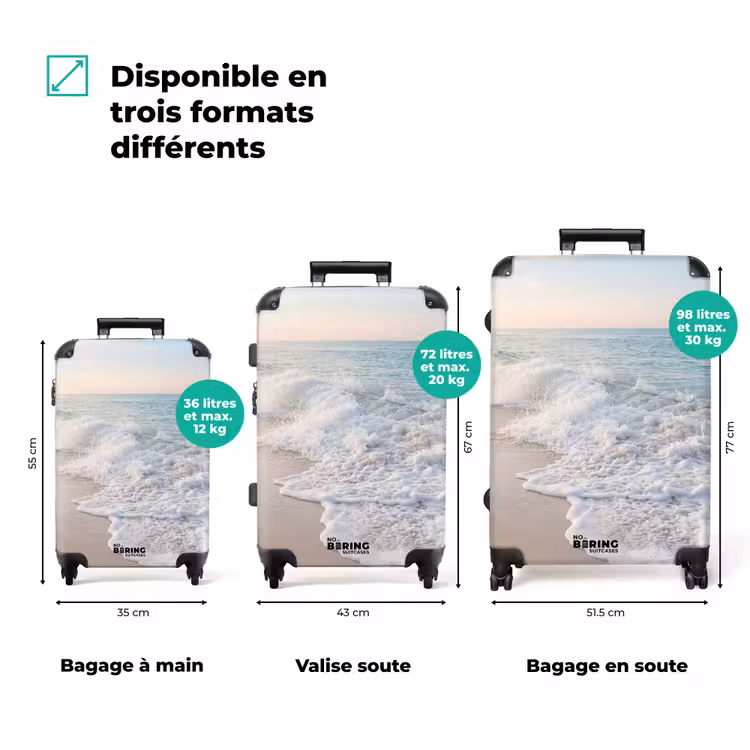 Valise - Mer - Vagues - Plage - Nature - Blanc — 3