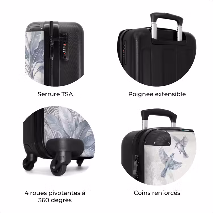 Valise - Nature - Oiseau - Jungle - Illustration - Bleu — 8