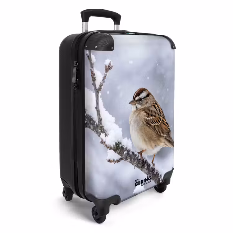 Valise - Oiseau - Branche - Neige - Hiver — 2