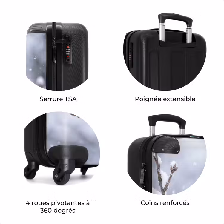 Valise - Oiseau - Branche - Neige - Hiver — 8