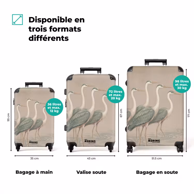 Valise - Oiseau - Eau - Nature - Vintage — 3