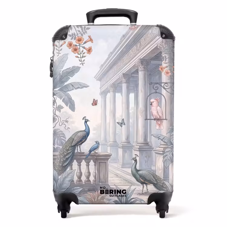 Valise - Oiseau - Paon - Architecture - Classique - Vert — 1
