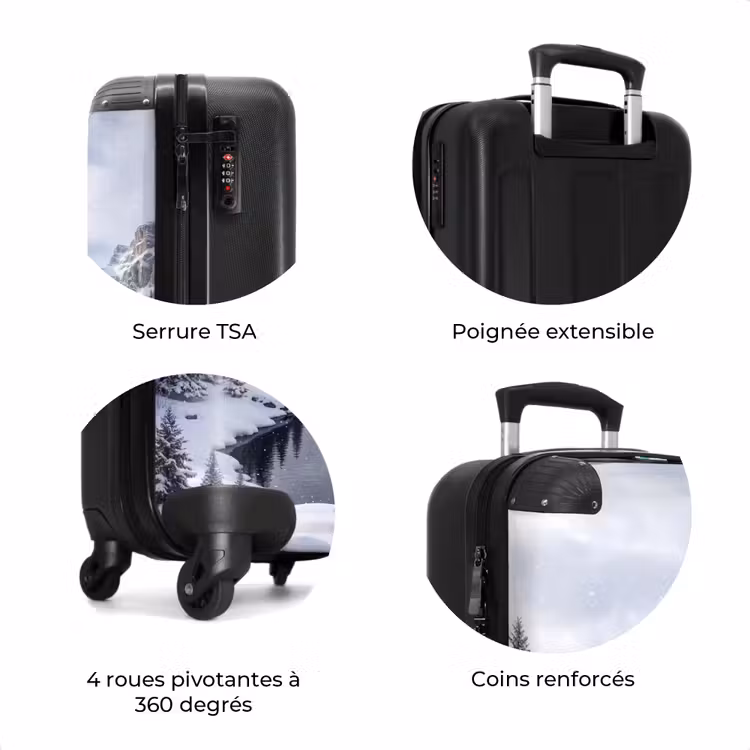 Valise - Paysage enneigé - Montagnes - Rivière - Hiver — 8
