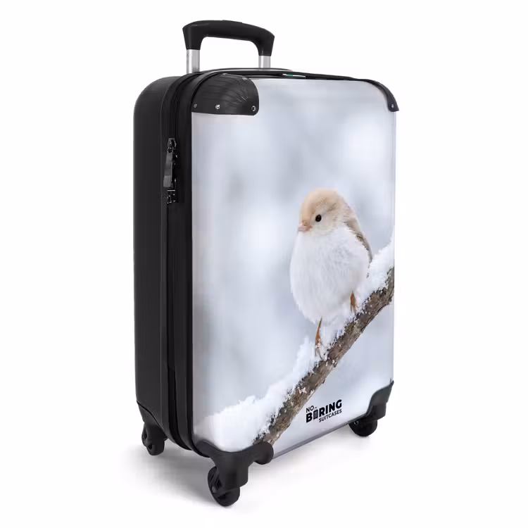 Valise - Petit oiseau - Neige - Branche - Hiver - Doux — 2