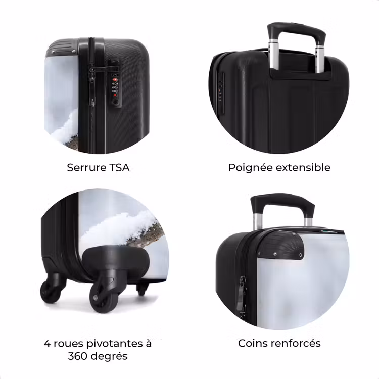 Valise - Petit oiseau - Neige - Branche - Hiver - Doux — 8