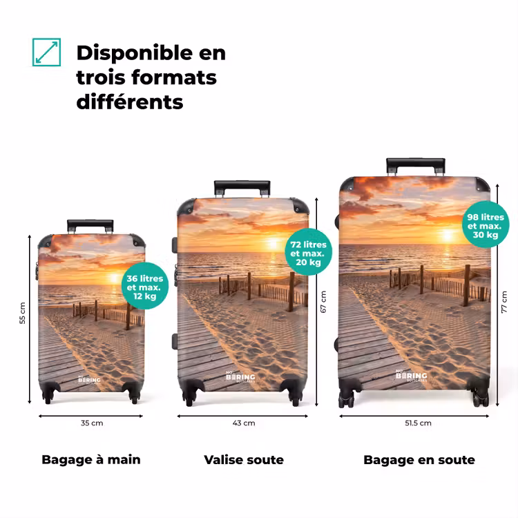 Valise - Plage - Coucher de soleil - Mer - Nature - Orange — 3