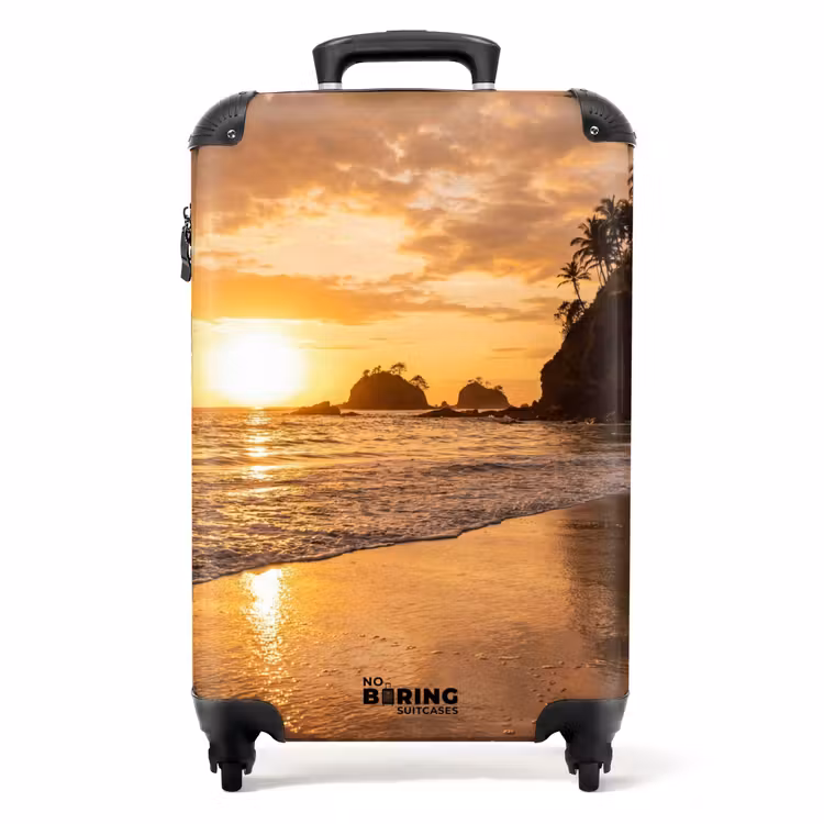 Valise - Plage - Coucher de soleil - Nature - Tropical - Orange — 1