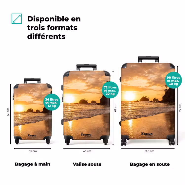 Valise - Plage - Coucher de soleil - Nature - Tropical - Orange — 3