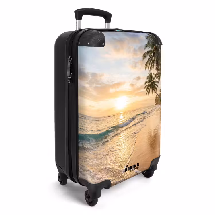 Valise - Plage - Coucher de soleil - Tropical - Nature - Or — 2