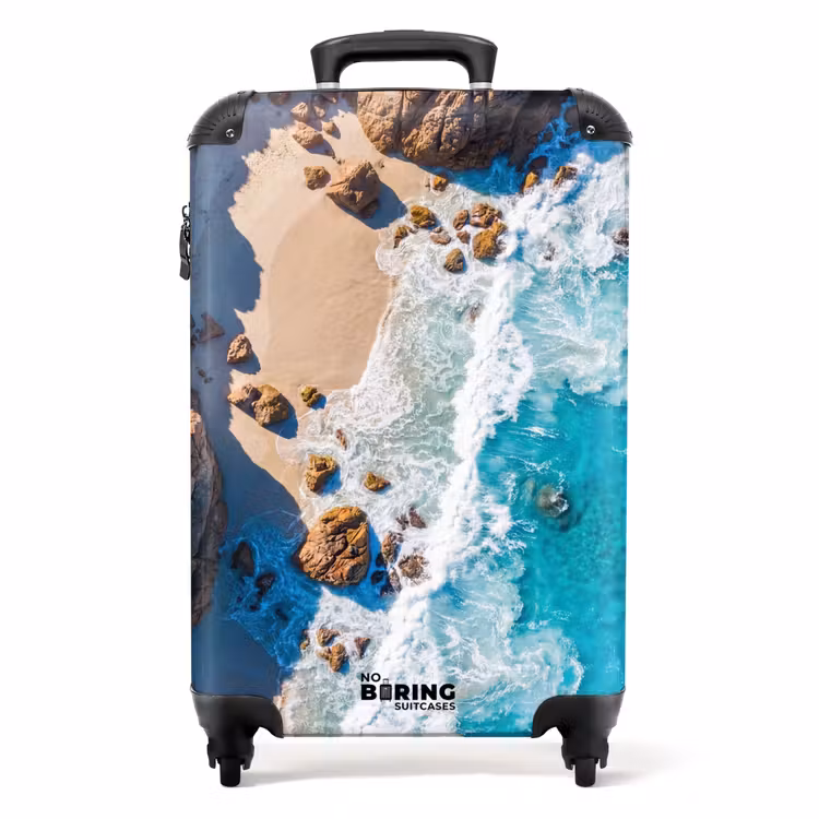 Valise - Plage - Mer - Rochers - Nature - Bleu — 1
