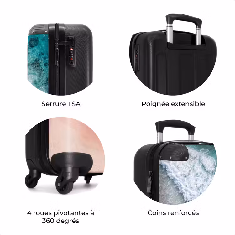 Valise - Plage - Océan - Vagues - Sable rose - Nature — 8