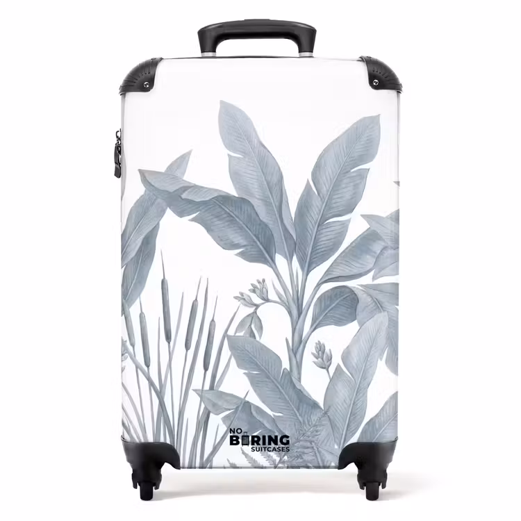Valise - Plantes - Feuilles - Nature - Gris — 1