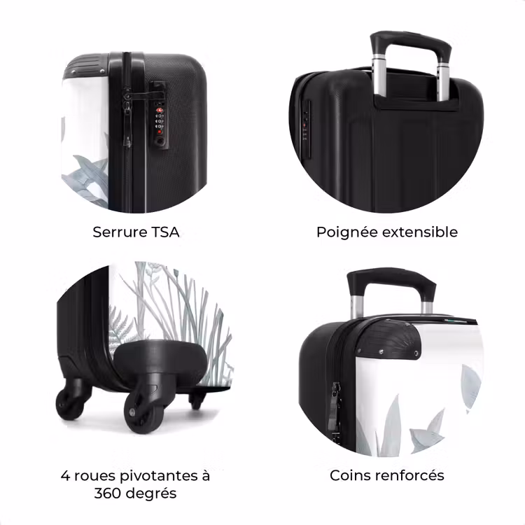 Valise - Plantes - Feuilles - Nature - Gris — 8