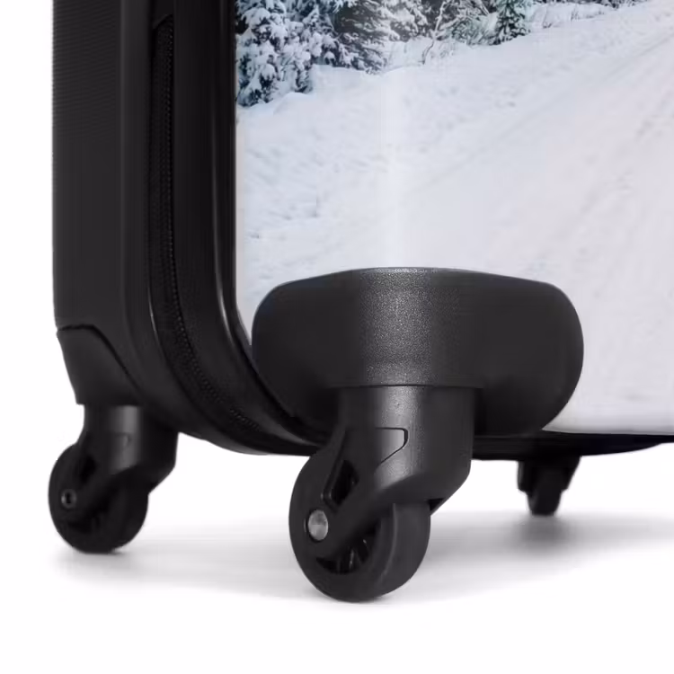 Valise - Route - Neige - Forêt de conifères - Hiver - Aventure — 7
