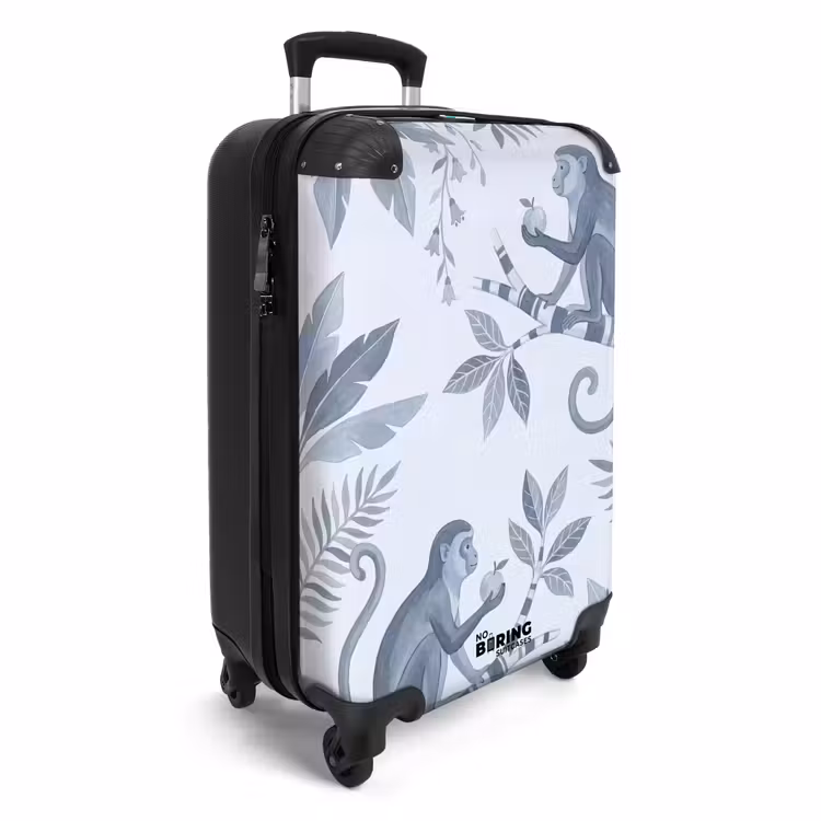 Valise - Singe - Arbre - Feuilles - Jungle - Illustration — 2
