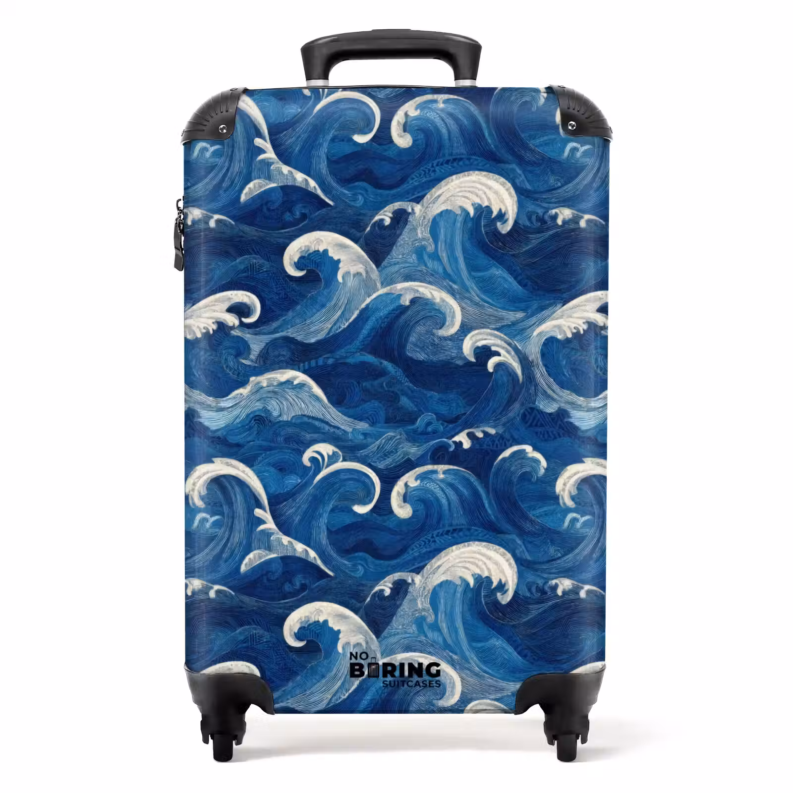 Valise - Japonais - Océan - Vagues - Bleu — 1