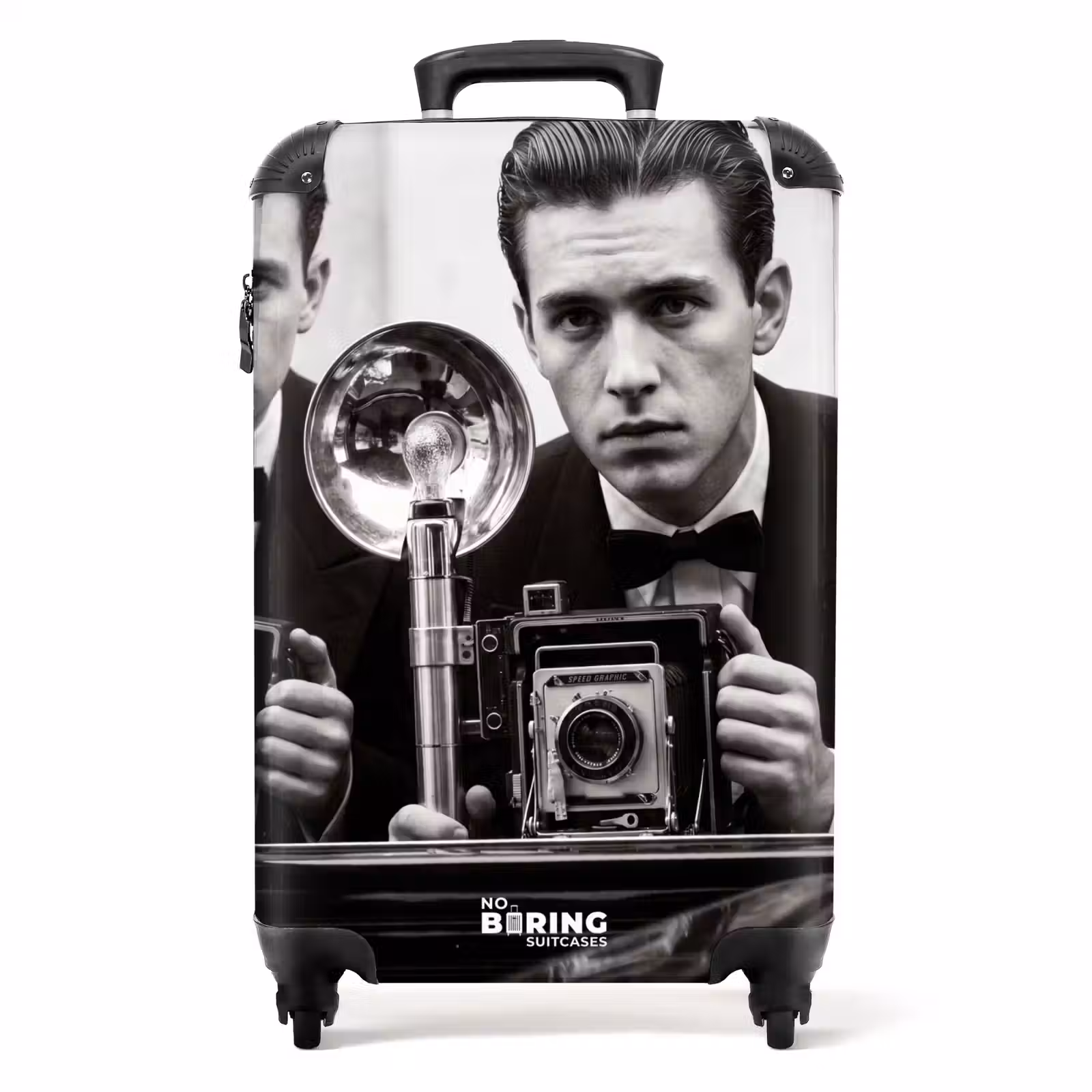 Valise - Photographe - Appareil photo - Vintage - Photo de presse - Noir et blanc — 1