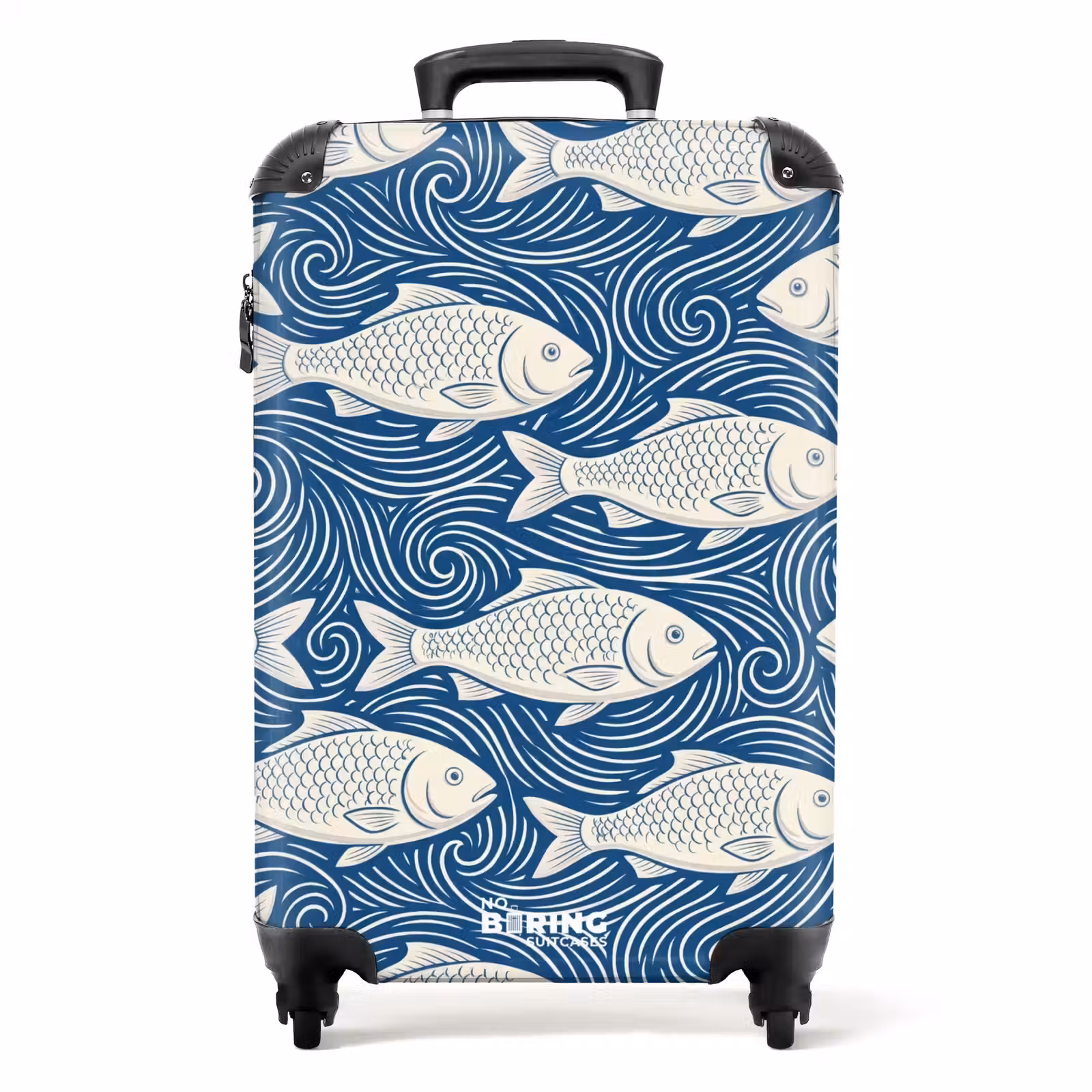 Valise - Poisson - Eau - Motif - Graphisme - Bleu — 1