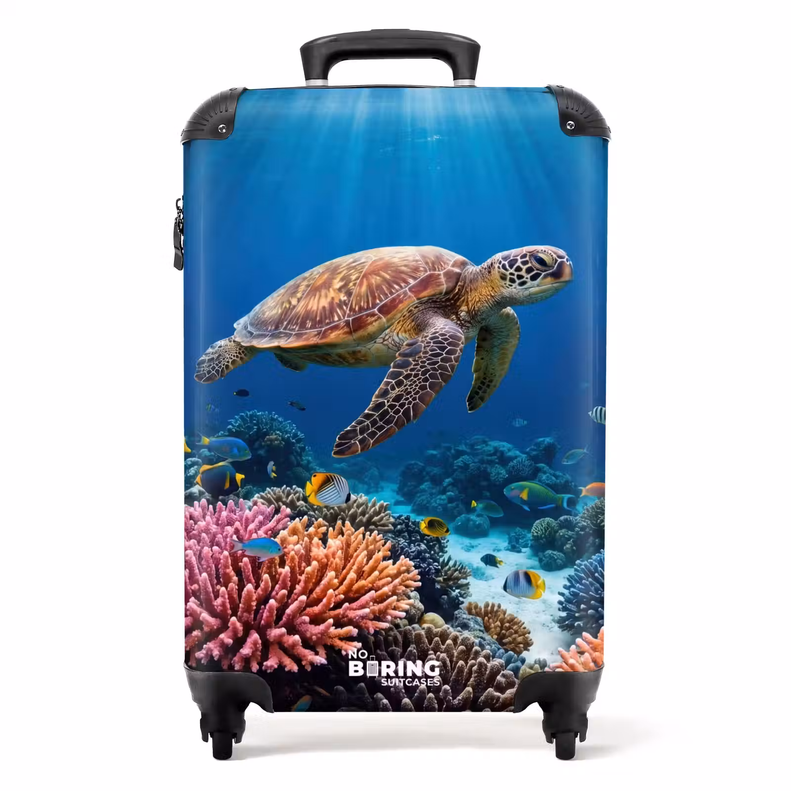 Valise - Tortue - Récif de corail - Océan - Animaux - Bleu — 1
