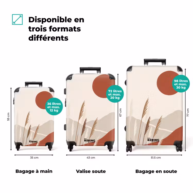Valise - Herbe - Paysage - Nature - Abstrait - Beige — 1