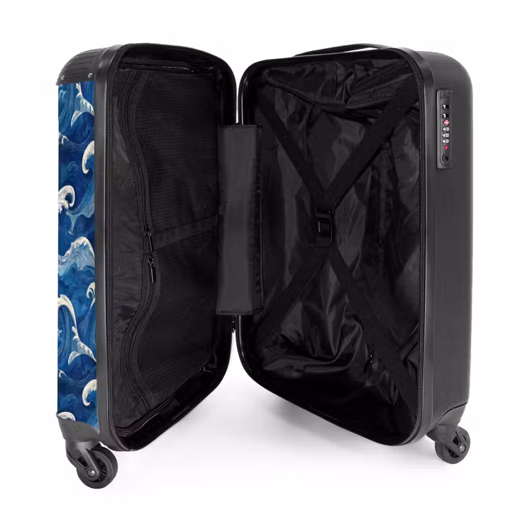 Valise - Japonais - Océan - Vagues - Bleu — 5