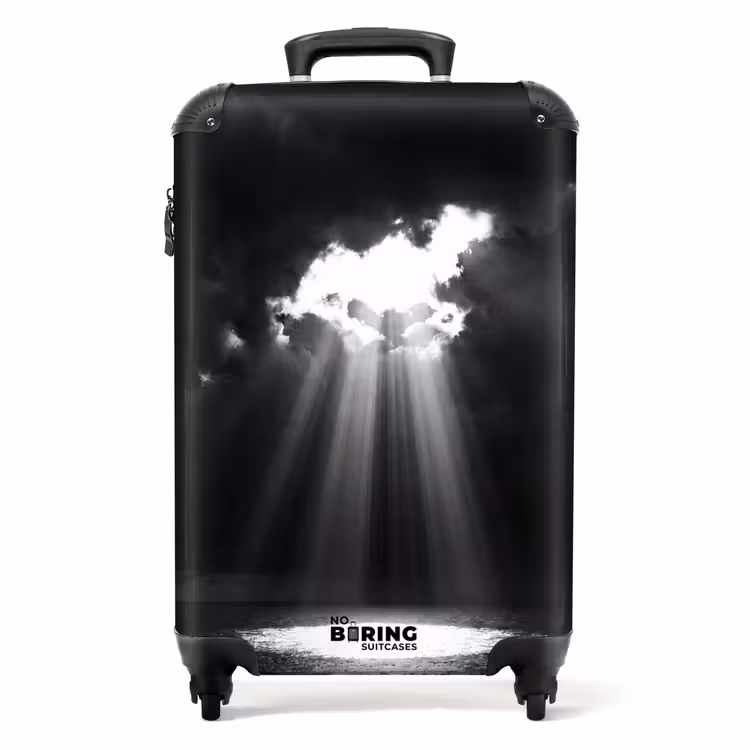 Valise - Lumière - Nuages - Mer - Noir et blanc - Nature — 1