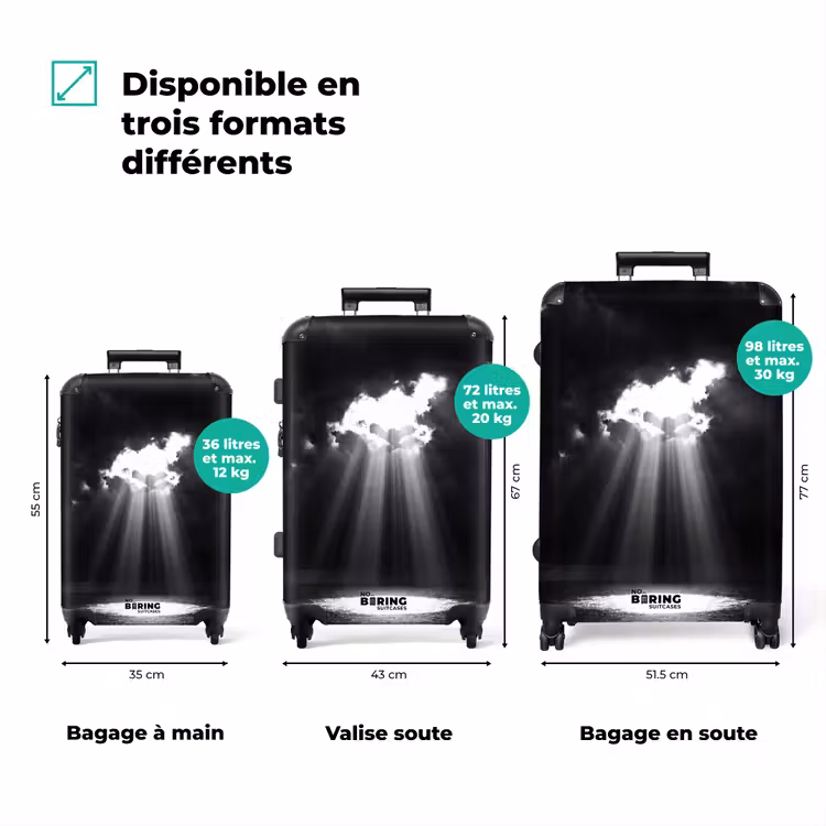 Valise - Lumière - Nuages - Mer - Noir et blanc - Nature — 3