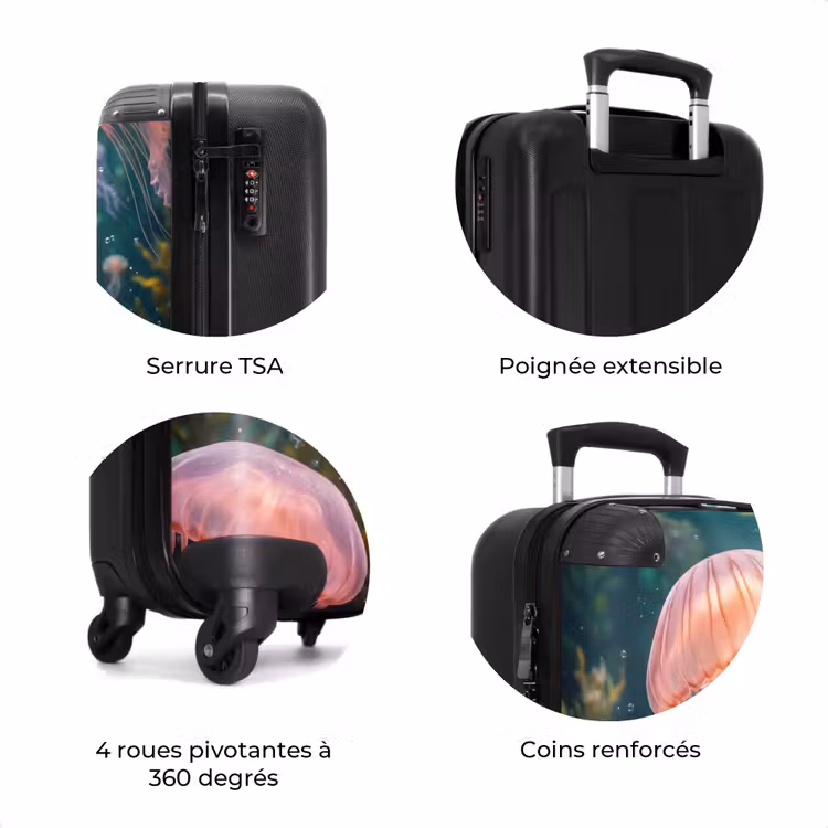 Valise - Méduse - Rose - Sous-marin - Vie marine - Animaux — 8