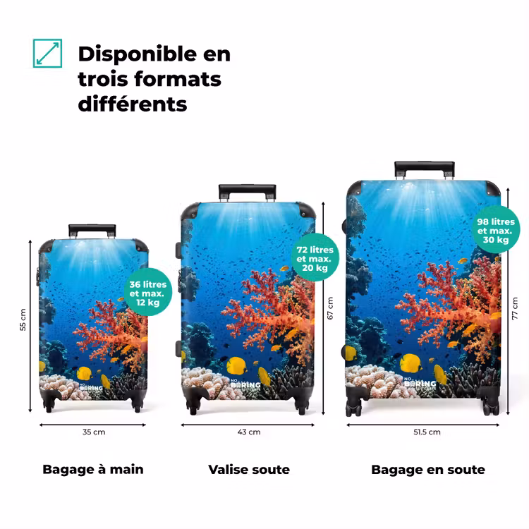 Valise - Mer - Récif corallien - Nature - Dynamique - Bleu — 3