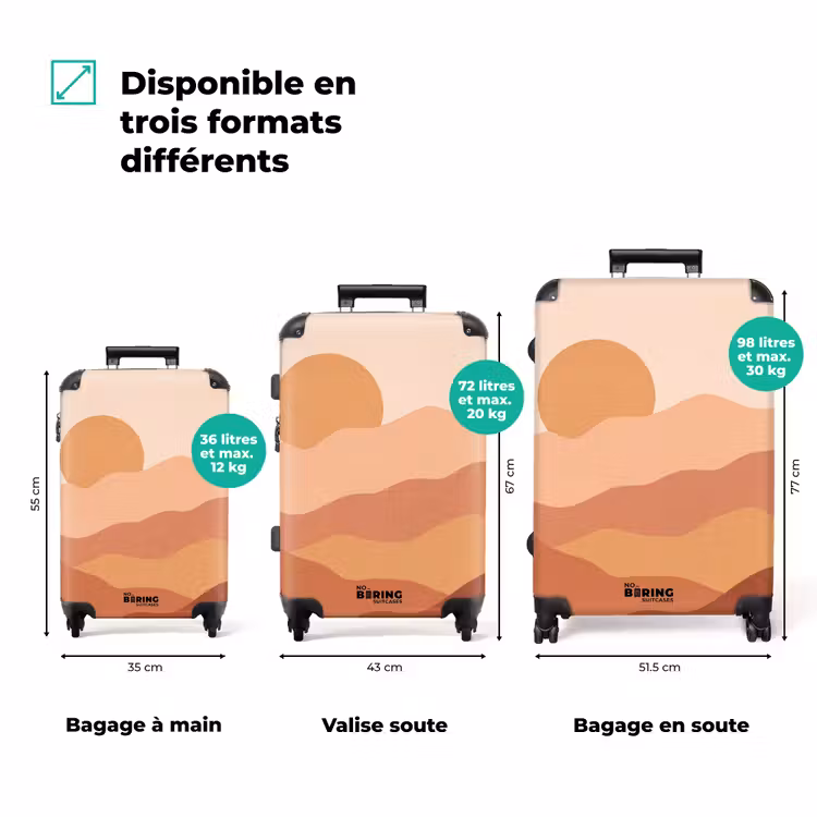 Valise - Nature - Collines - Abstrait - Moderne - Orange — 1